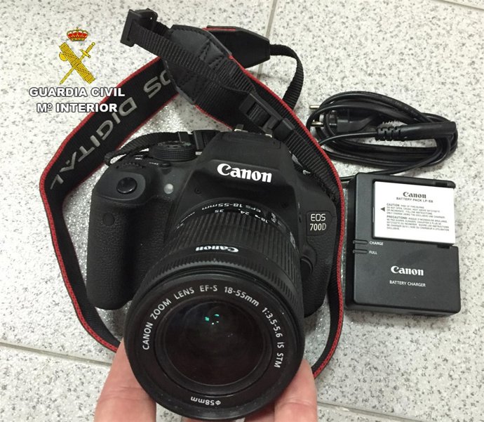 Una de las cámaras recuperadas de los robos en Costa Calma