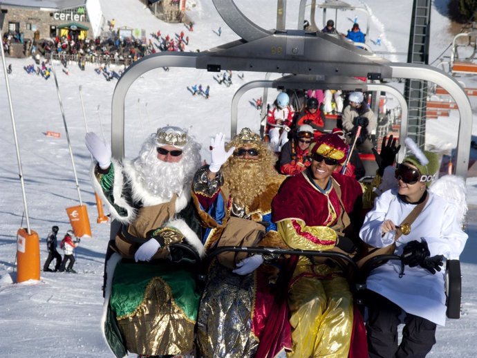 Los Reyes Magos llegan a las estaciones de Esquí