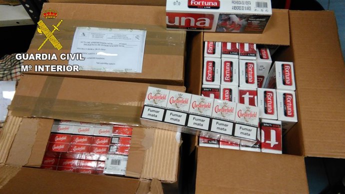 El tabaco para contrabando incautado en el aeropuerto de Lanzarote