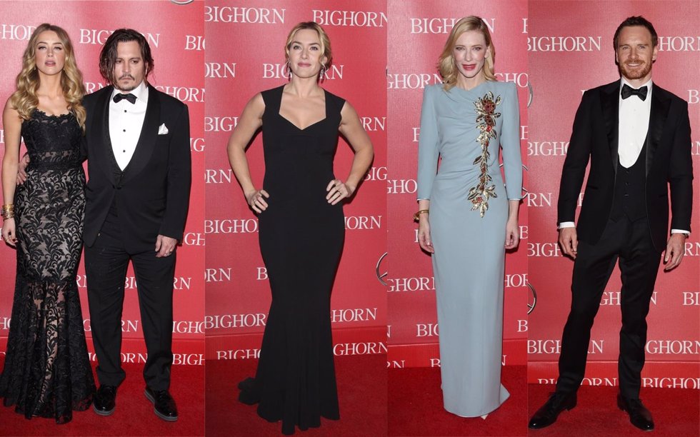 Amber Heard y Johnny Depp, Kate Winslet, Cate Blanchett y  Michael Fassbender 