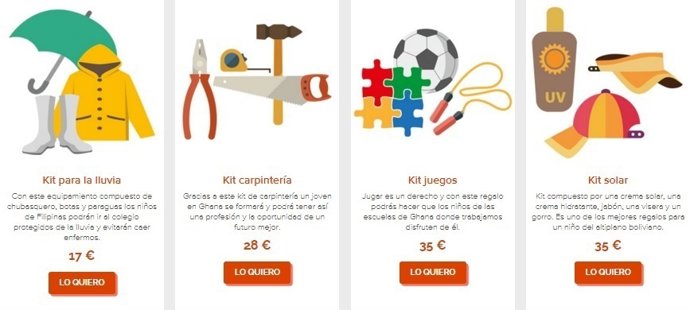 Kits Educo regalos solidarios Navidad