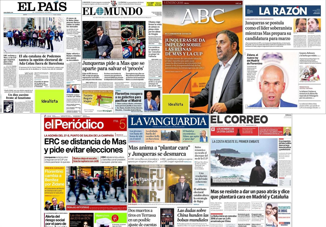 Portadas de los periódicos de este martes, 5 de enero