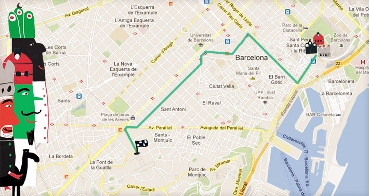 Itinerario de la Cabalgata de Reyes de Barcelona 2016