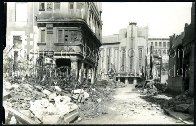 Imagen de la calle Lealtad tras el incendio