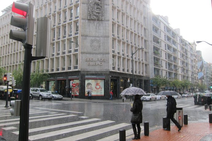 LLuvia en Bilbao