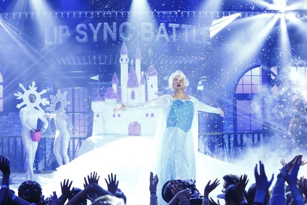 Channing Tatum vestida de Elsa de Frozen playback Let it Go