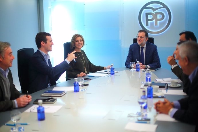 Rajoy con el Comité de Dirección del PP