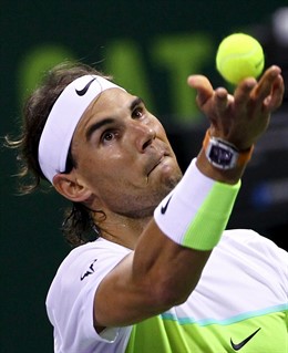 Nadal en el torneo de Doha