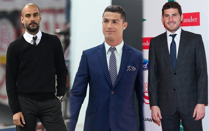 Pep Guardiola, Cristiano Ronaldo e Iker Casillas