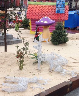 Renos de la decoración navideña de la Plaza Mayor de Valladolid