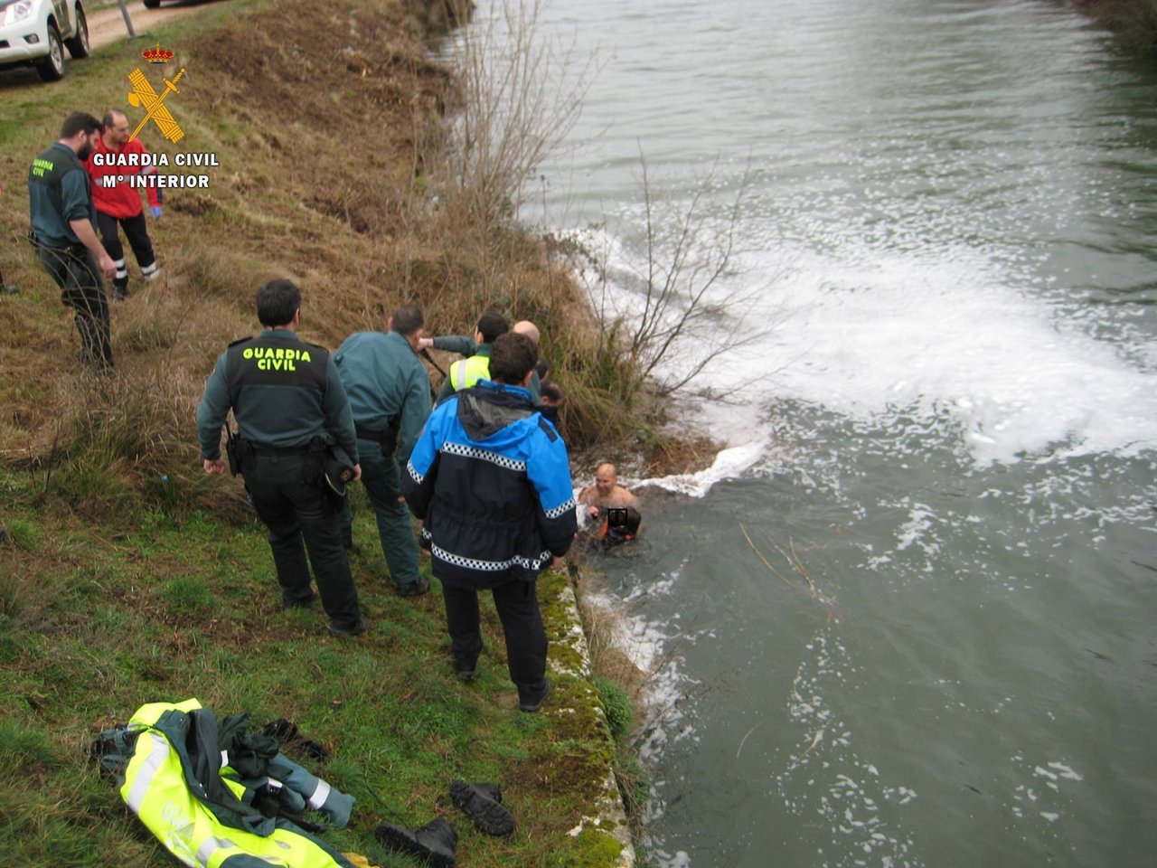 Rescate del menor en Dueñas (Palencia)
