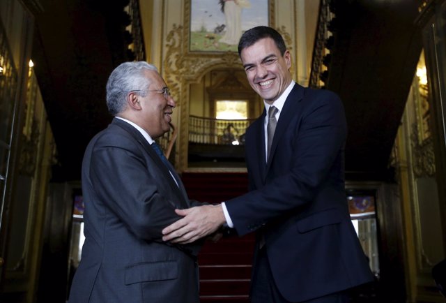 Pedro Sánchez y el primer ministro de Portugal Antonio Costa 