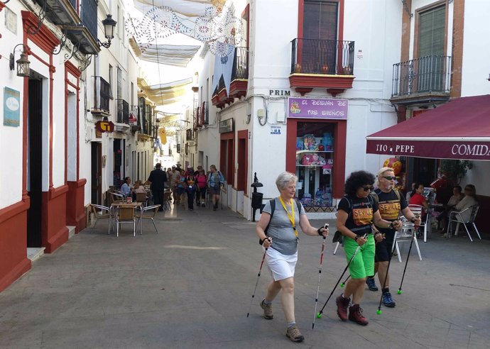 Turistas en Carmona (Sevilla)
