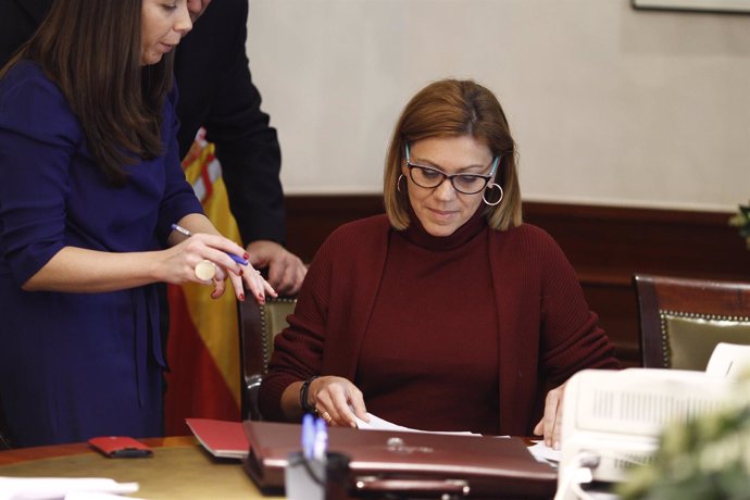 María Dolores de Cospedal recoge sus credenciales como diputada en el Congreso