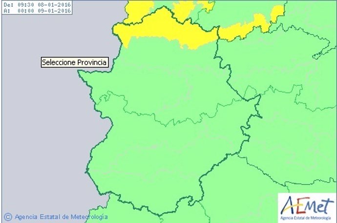 Alerta por lluvias en Cáceres