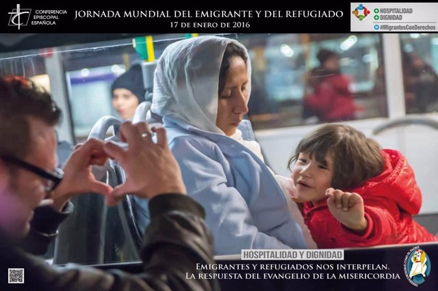 Cartel de la campaña para la Jordana Mundial del Emigrante 2016 de la CEE