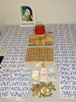 Boletos y material intervenido