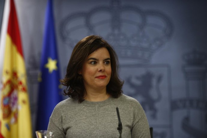 Rueda de prensa de Soraya Sáenz de Santamaría tras el Consejo de Ministros