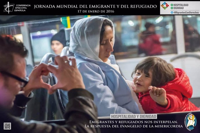 Cartel de la campaña para la Jordana Mundial del Emigrante 2016 de la CEE