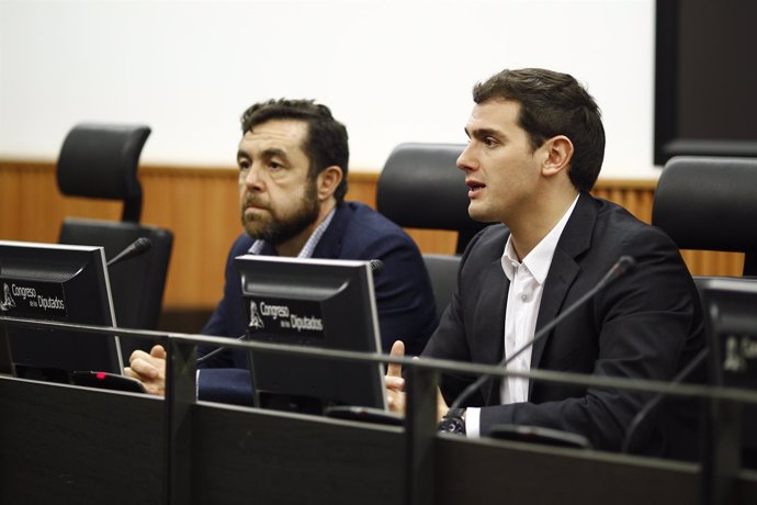 Rueda de prensa de Albert Rivera en el Congreso