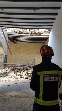 Aspecto de la zona derrumbada 