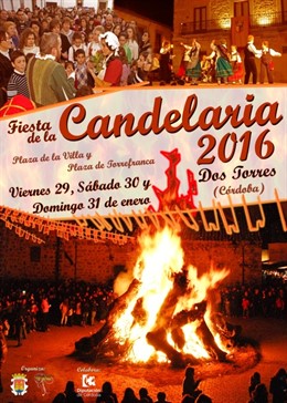 Cartel de la Fiesta de la Candelaria de Dos Torres