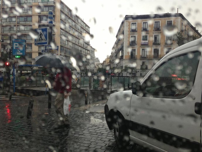 Lluvia, paraguas, mal tiempo