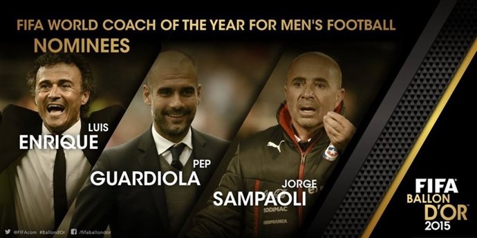 Luis Enrique Guardiola Sampaoli mejor entrenador FIFA Balón Oro