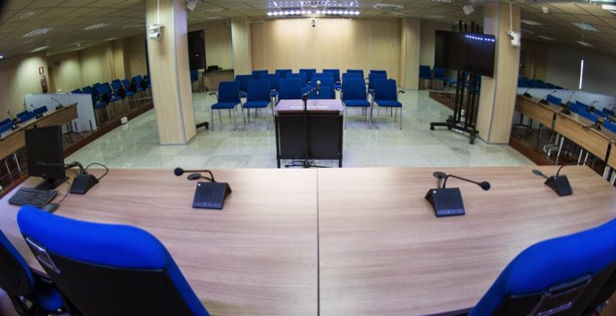 Interior de la sala donde se celebra el juicio del caso Noos