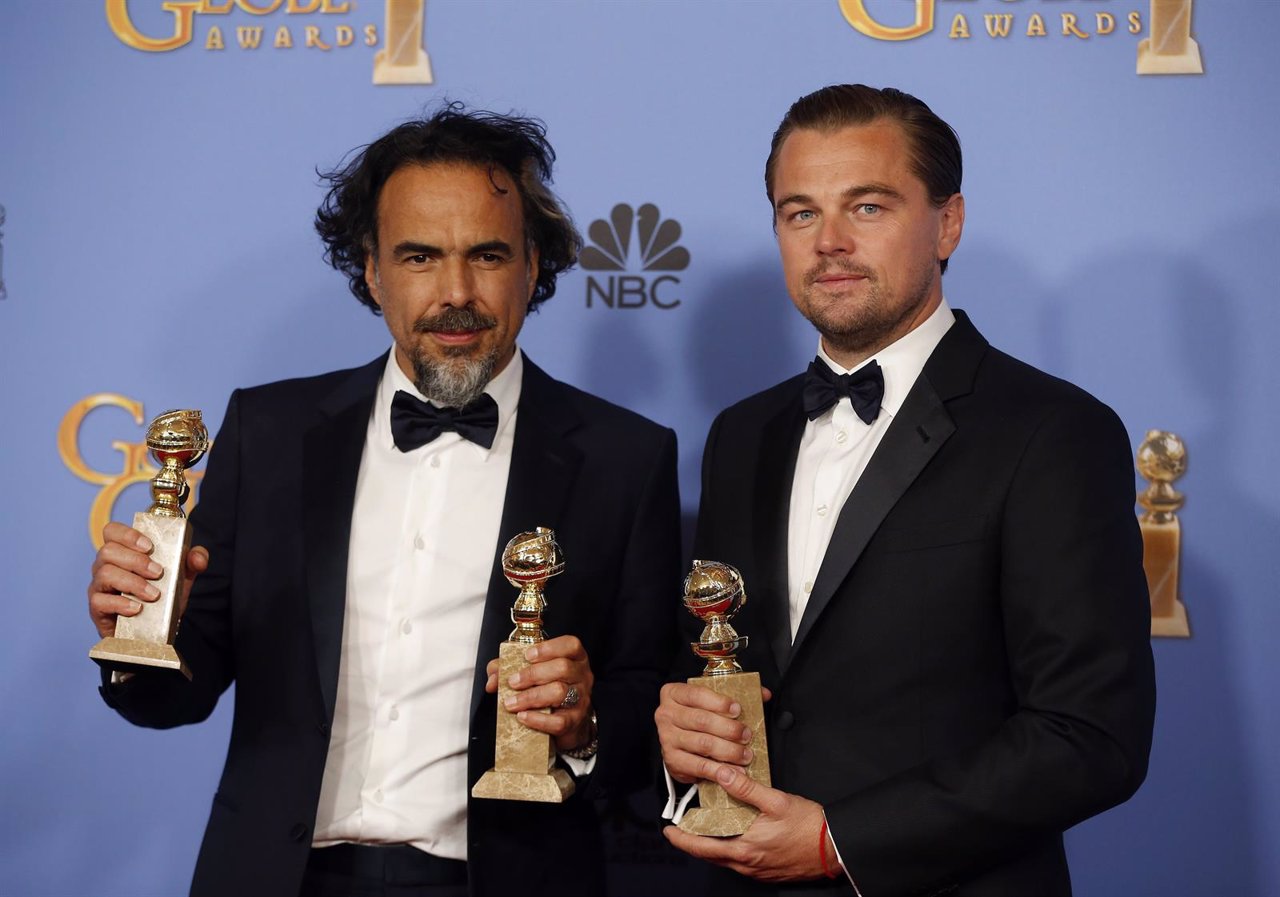 Alejandro Gonzalez Inarritu y Leonardo DiCaprio 