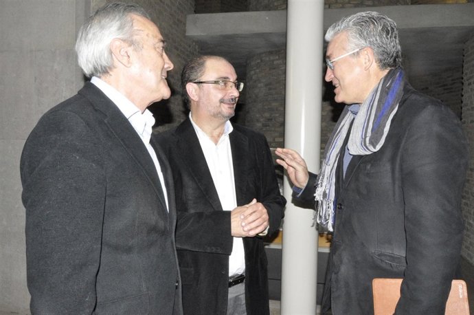 Lambán, junto a Sada y García Madrigal