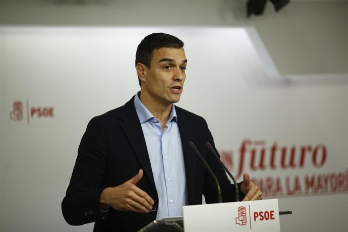 Pedro Sánchez tras la reunión de la Ejecutiva Federal del PSOE