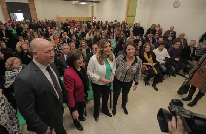 Díaz (2ª dcha.) en la presentación en Córdoba