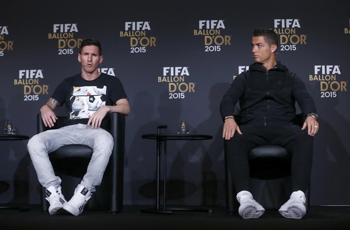 Leo Messi y Cristiano Ronaldo en la gala del Balón de Oro