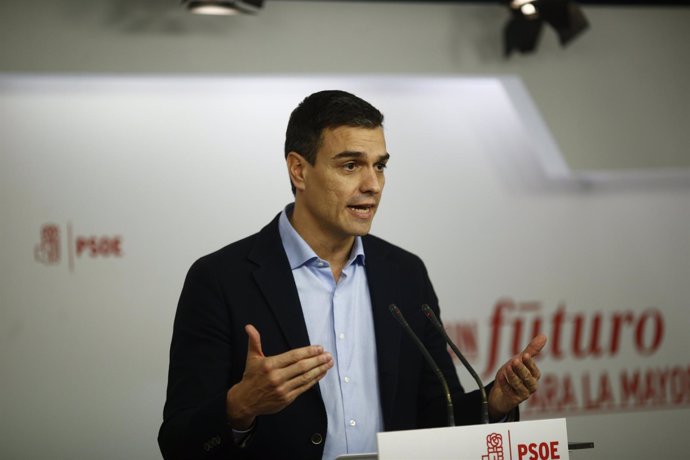 Pedro Sánchez tras la reunión de la Ejecutiva Federal del PSOE