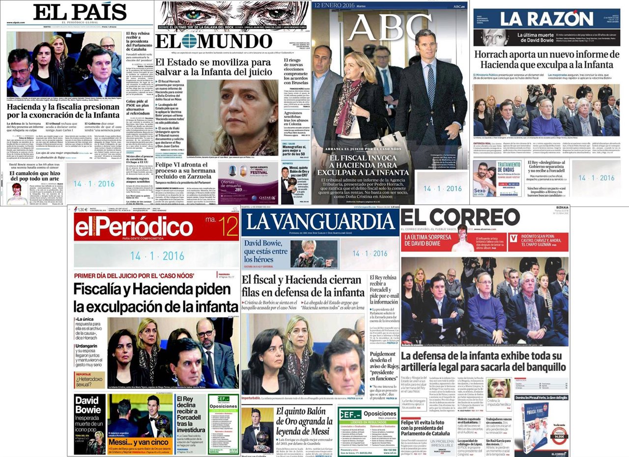 Portadas de este martes, 12 de enero 