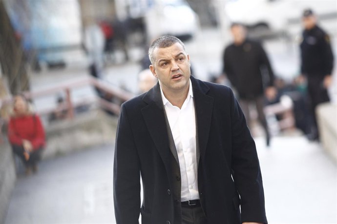 Miguel Ángel Flores a su llegada al juicio por el Madrid Arena