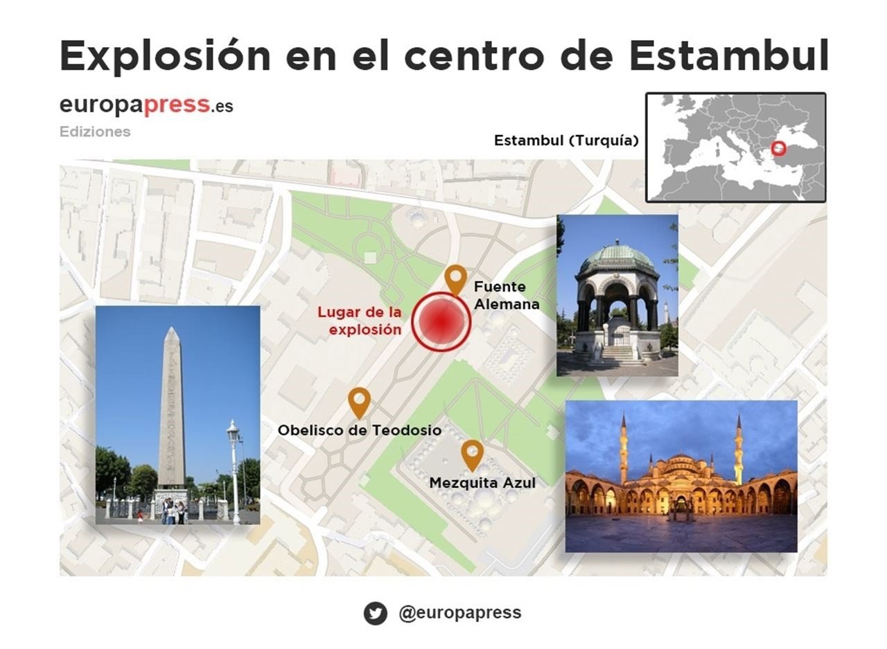 Atentado en el centro turístico de Estambul