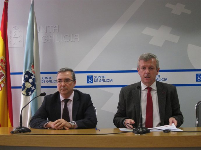 Alfonso Rueda, vicepresidente de la Xunta, en rueda de prensa