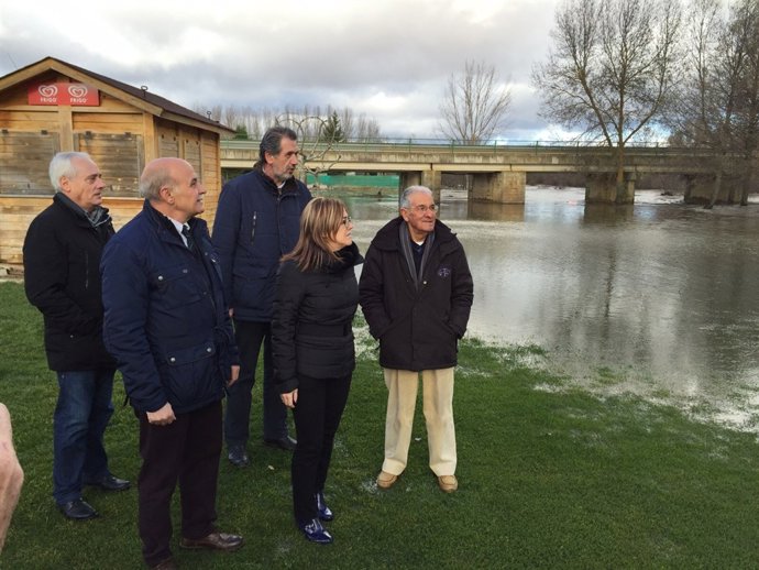 Mayte Martín Pozo en su visita al Valle de Valverde 
