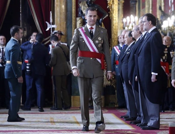 Rey Felipe VI, Letizia Ortiz, Pedro Morenés, Mariano Rajoy, Pascua Militar 2016 