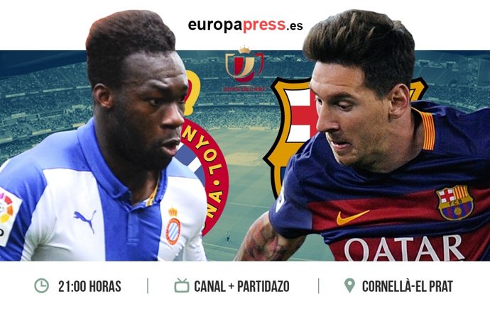 Horario y dónde televisan el Espanyol - Barcelona de Copa del Rey