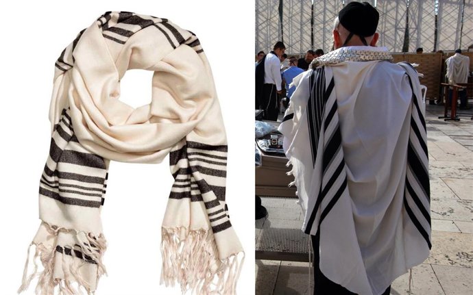Fular de rayas de H&M y Talit
