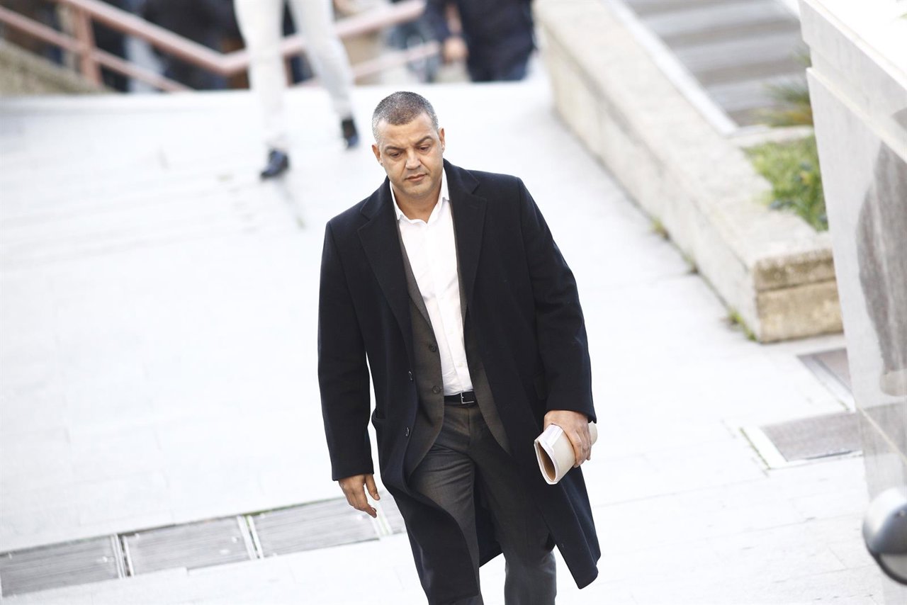 Miguel Ángel Flores a su llegada al juicio por el Madrid Arena