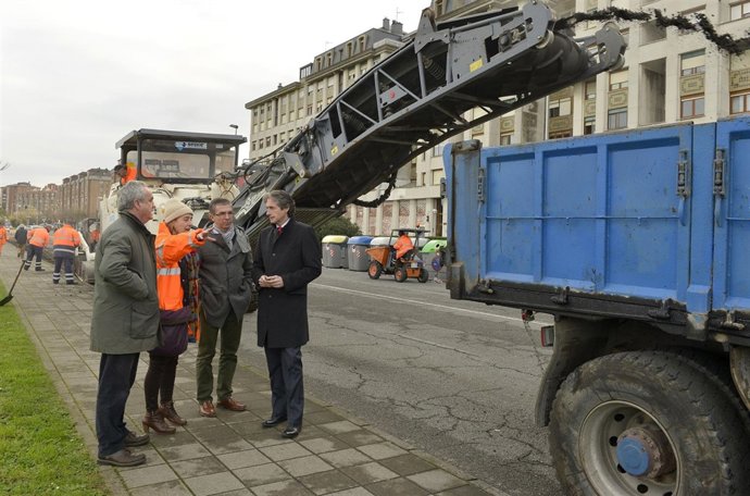Inicio de las obras de asfaltado
