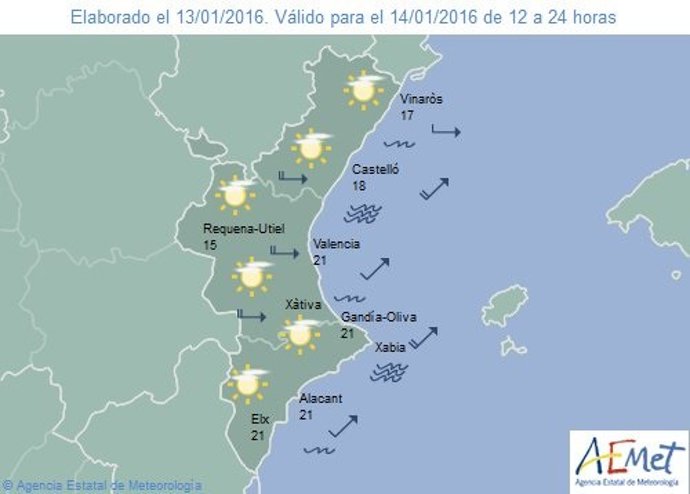 Predicción de este jueves 