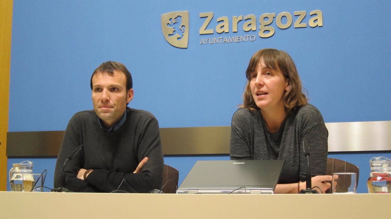 Pablo Muñoz y Teresa Artigas, del Ayuntamiento de Zaragoza