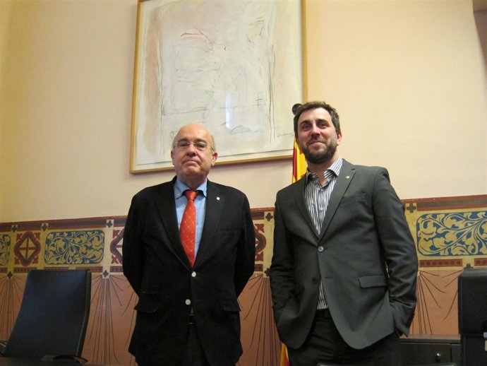 Boi Ruiz y Toni Comín en el traspaso de cartera