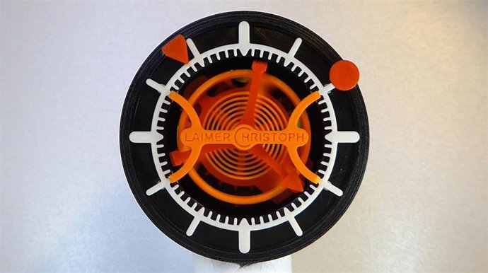Reloj impreso en 3D con tourbillon