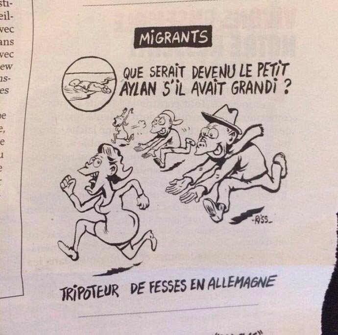 Viñta sobre Aylan Kurdi en 'Charlie Hebdo'